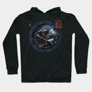 Boardgame Shirt, Arkenshield, "Angry Monkey Axeman", Game Champ Hoodie